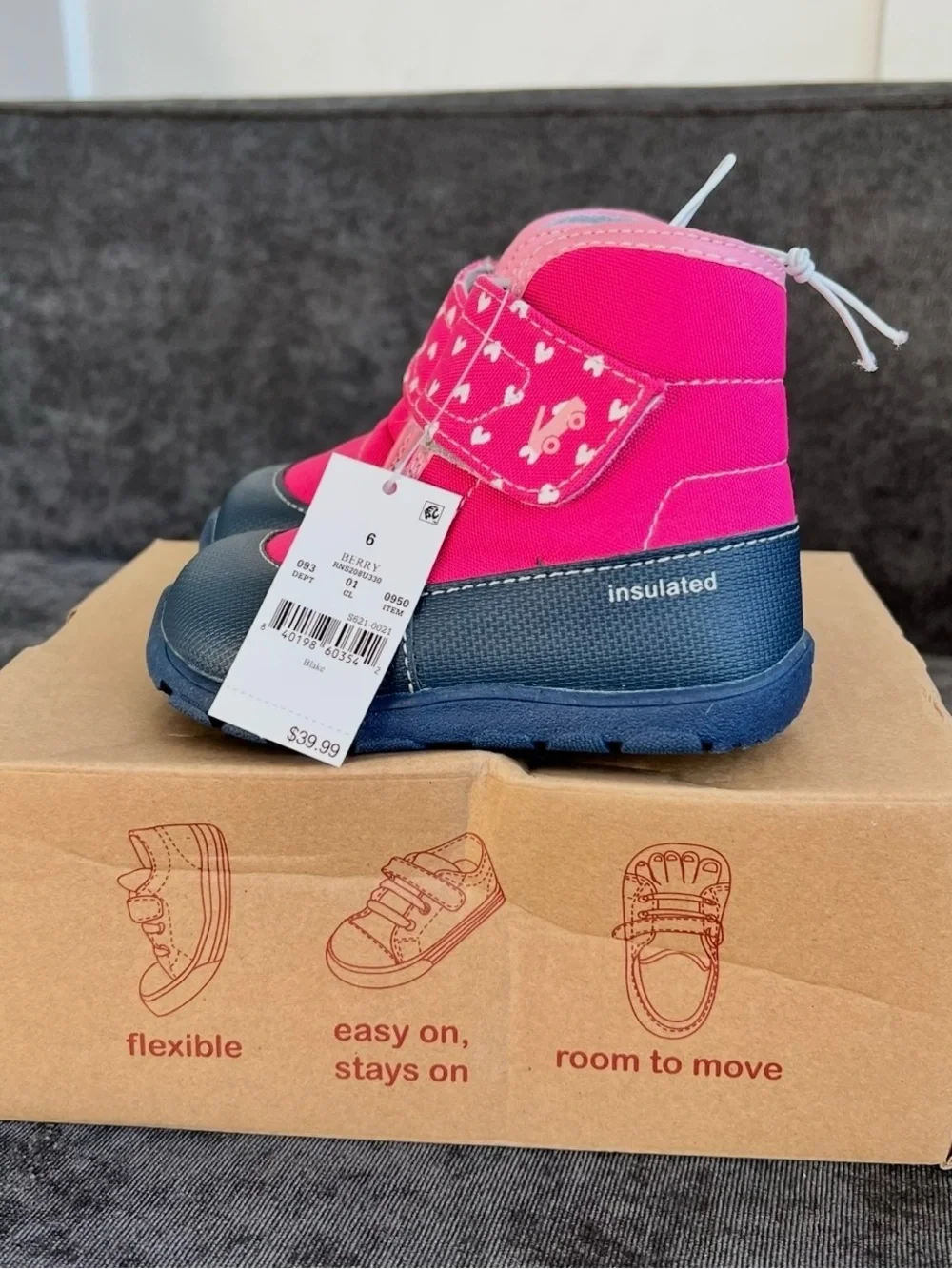 NIB See Kai Run Toddler Insulated Winter Boots Size 6
